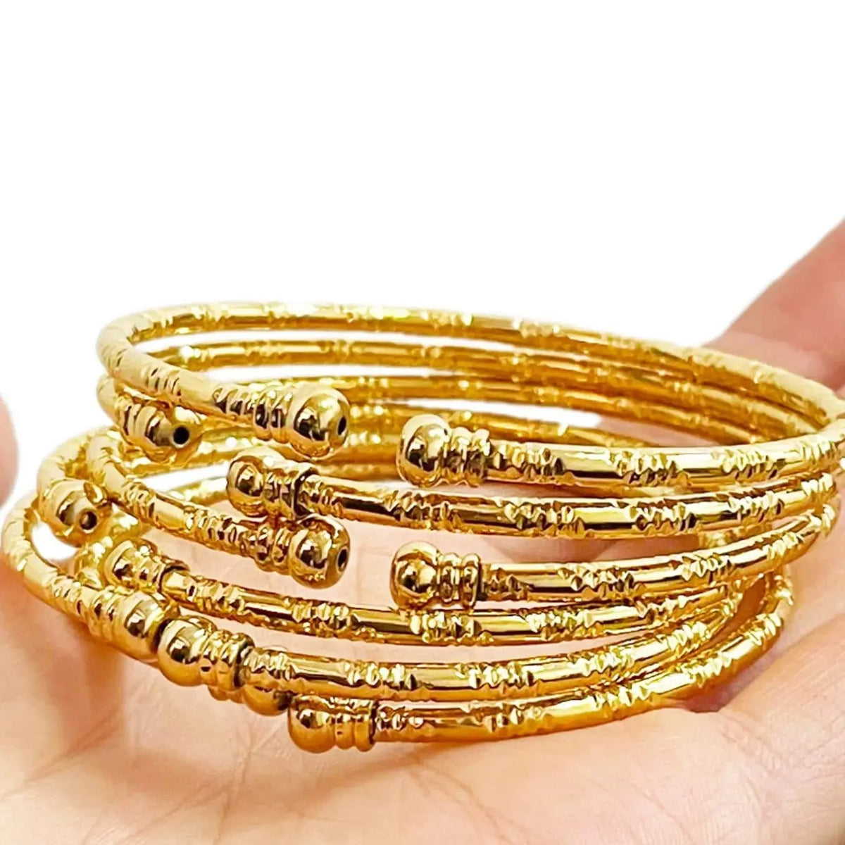6-Piece Fashion Set, Stylish Women's Clothing Collection, Perfect for Daily Wear & Special Occasions, Trendy for All Seasons, Bangle Bracelet Set, Fashionable Bangles, Cuff Bracelet Set, Cuff Bangles Bracelets