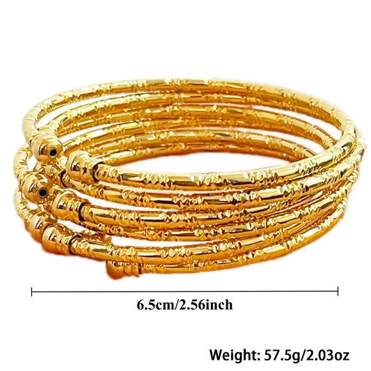 6-Piece Fashion Set, Stylish Women's Clothing Collection, Perfect for Daily Wear & Special Occasions, Trendy for All Seasons, Bangle Bracelet Set, Fashionable Bangles, Cuff Bracelet Set, Cuff Bangles Bracelets
