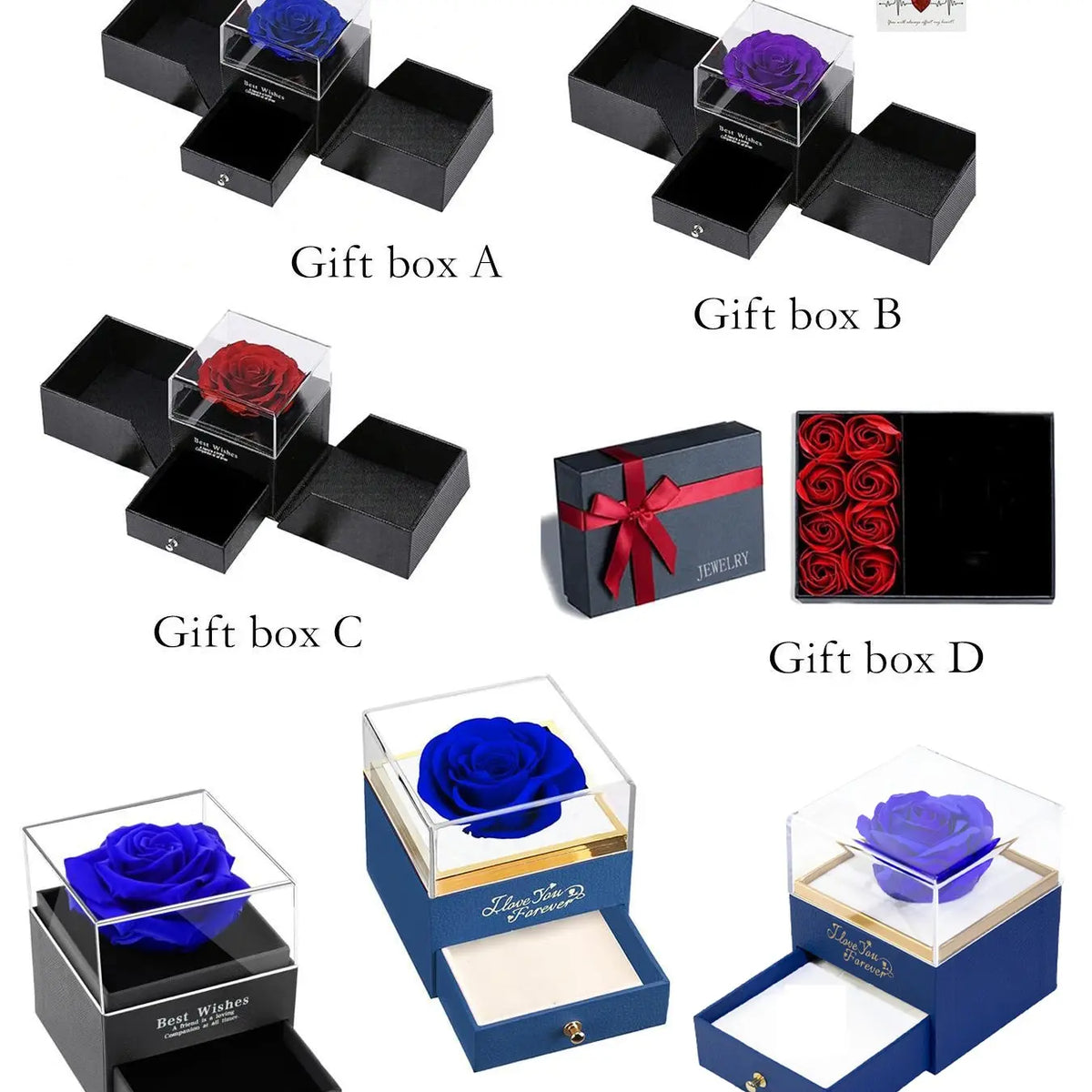 Couple Matching Heart-Shaped Bracelet Set with Rose Gift Box, Jewelry Gifts for Party, Daily Wear, Ideal Christmas Gift
