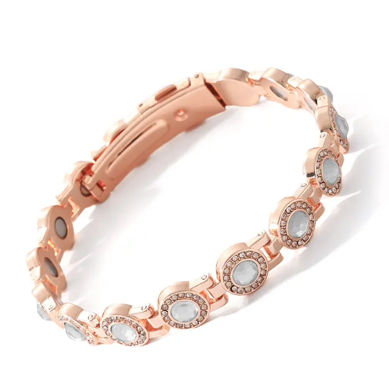YLNWH Copper Bracelets for Women – Pure Copper Magnetic Bracelet with 3500 Gauss Effective Magnets, Trendy Stack Stretch Bangle, Modern Fashion Accessories, Perfect Valentine’s Day Gift