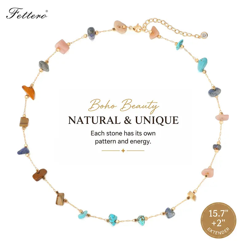 Women's  Handmade Brass (Copper Base) Turquoise Beaded Choker Necklace - Gold-Plated for Luxe Look Boho Southwestern Jewelry, Adjustable Comfort-Fit Female Accessory, Summer Beach Gift for Women
