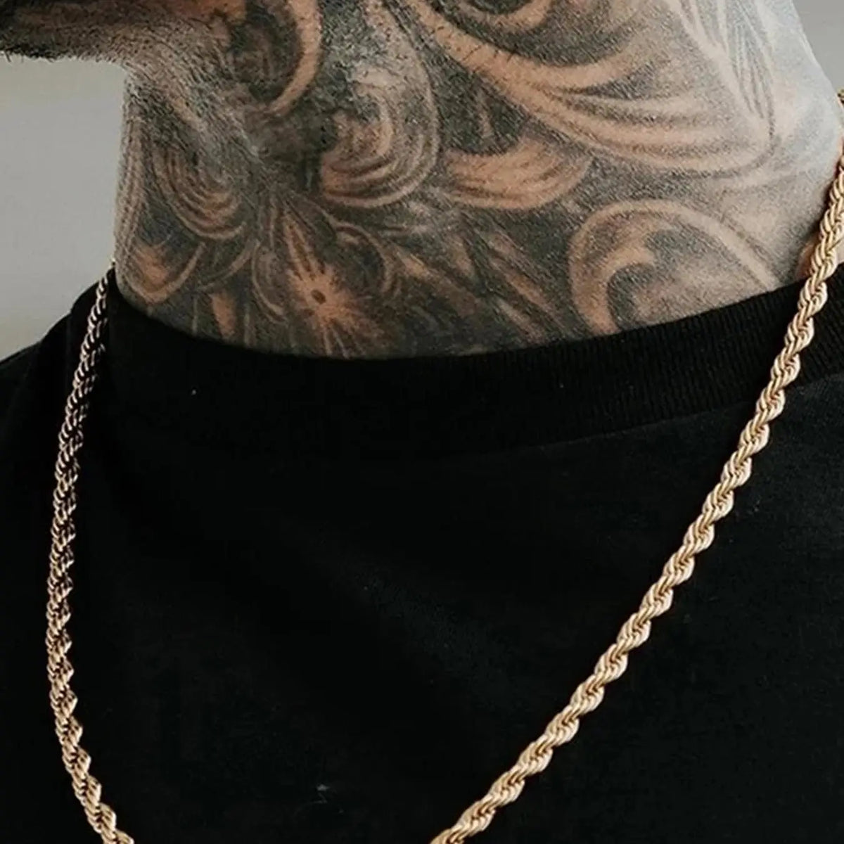 Men's Simple Plain Color Rope Chain Necklace, Stainless Steel Twisted Chain Necklace for Boyfriend, Fashion Accessories