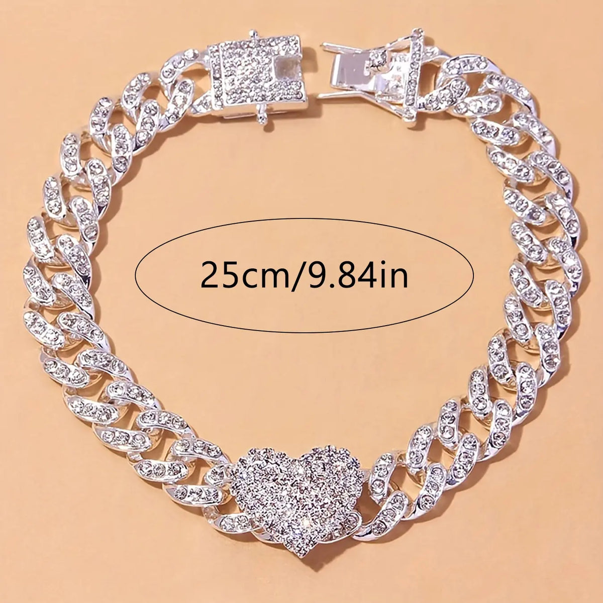 Trendy Summer Beach Anklet with Rhinestone Cuban Design, Fashionable New Foot Jewelry for Women, Stylish Cuban Link Anklet, Elegant Accessory, Trendy Fashionable Accessories