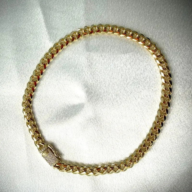 Tobillera estilo cubana 10.5 inch