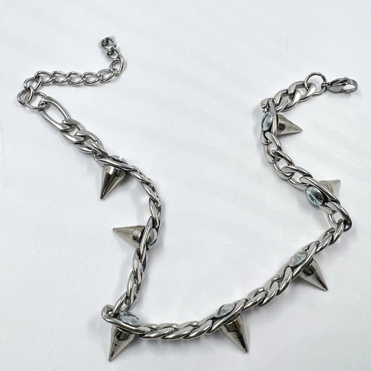 Hip-hop Rock Studded Stainless Steel Non Fading Statement Necklace for Men and Women, Vintage Punk Party Street Style Necklace, Chain Necklaces, Chains Necklace