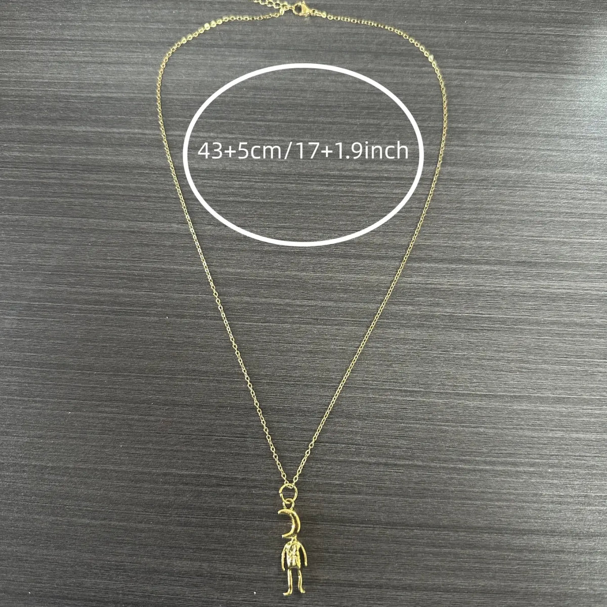 Minimalist Gold and Silvery Star Boy Pendant Necklace - Dainty Cute Figure Charm Choker for Daily Casual Outfits Daily Vacation Couple's Gift Minimalist Chain Cute Doll Pendant Stainless Steel Necklaces Casual Style Necklaces Fashion Minimalist Necklace