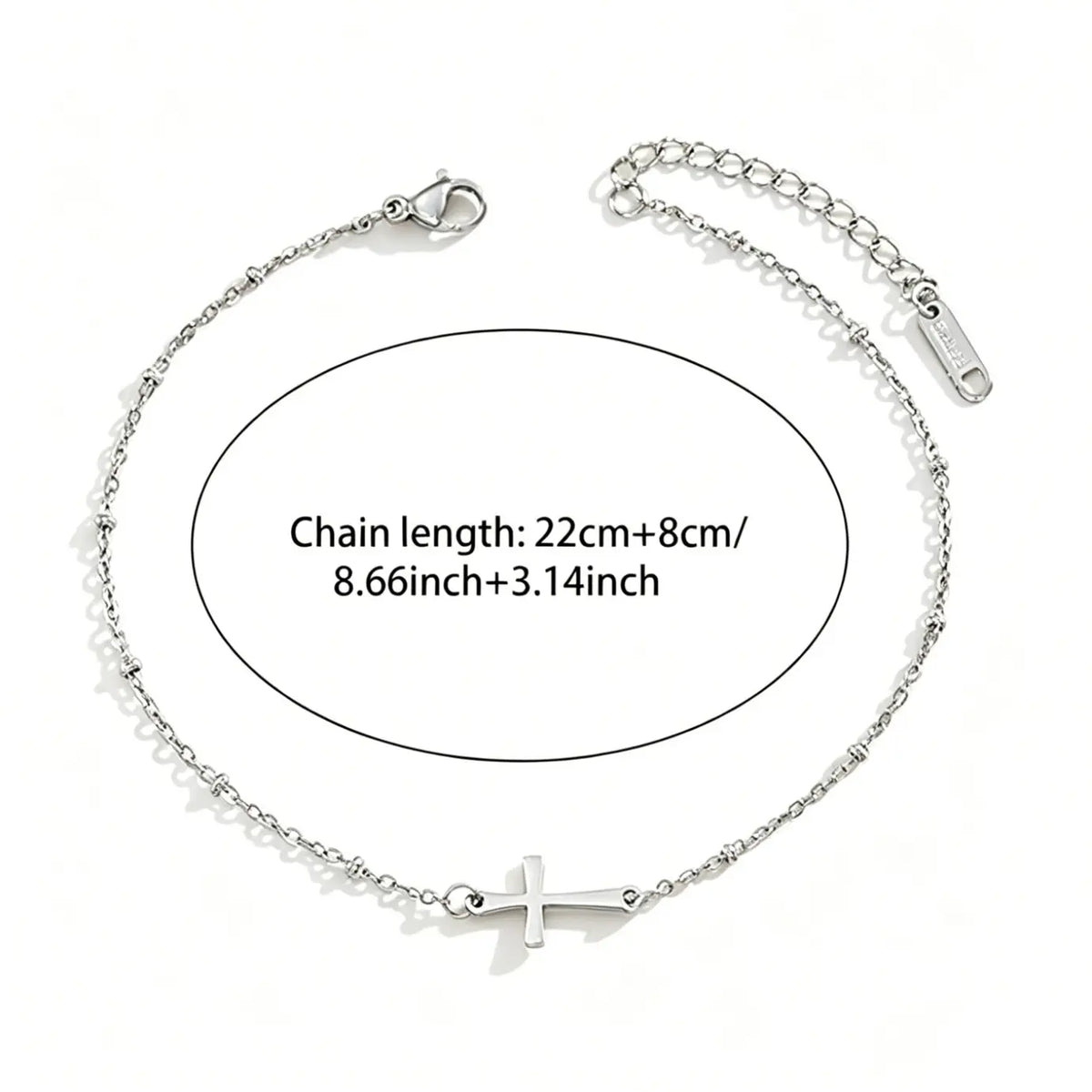 Adjustable Silver Gold Ankle Chain Anklets, Minimalist Stainless Steel Footwear Accessory, Waterproof Design, Ideal Gift for Easter & Graduation