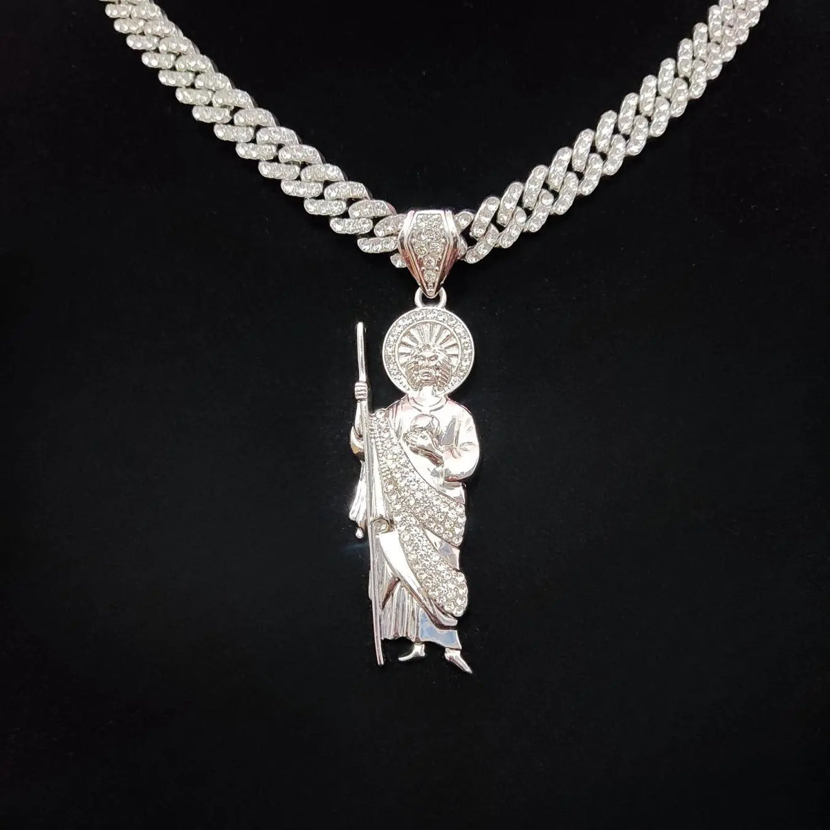 Unisex Street Style Glittering Fashion, True Beauty Necklace, Punk Charm Necklace for Summer & Party, Daily Decor, Trendy Exquisite Luxury Jewelry as a Birthday Gift, Bling Stylish Accessory, Fashion Cool Accessories, Cuban Link Necklace