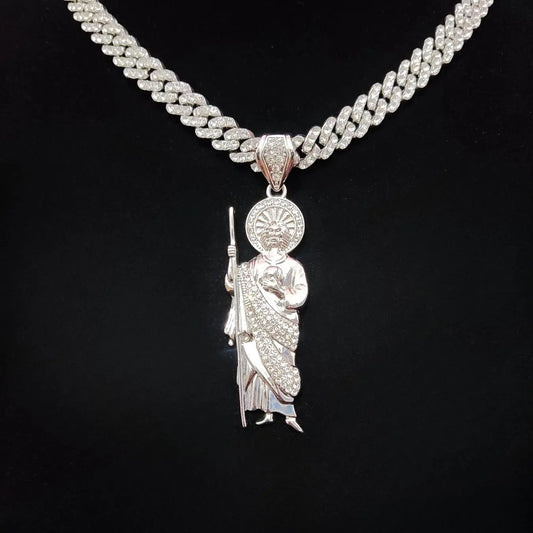 Unisex Street Style Glittering Fashion, True Beauty Necklace, Punk Charm Necklace for Summer & Party, Daily Decor, Trendy Exquisite Luxury Jewelry as a Birthday Gift, Bling Stylish Accessory, Fashion Cool Accessories, Cuban Link Necklace