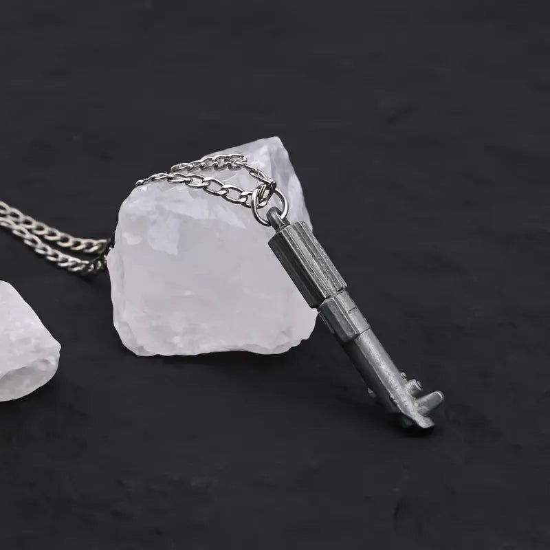 TXQ SABER Star Wars Mini Light Saber Necklace Set - Zinc Alloy Jedi & Sith Pendants, Unisex 1:1 Scale Detail Accessories with Display, Fan Gift (Toys & Hobbies Toy Swords & Sabres)