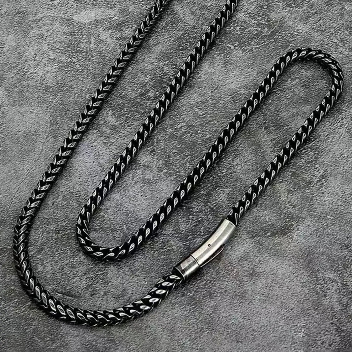 Men's Viking Style Vintage Fashion Necklace Stainless Steel Cuban Link Chain, Trendy Hip-Hop Link Design, Party Accessory Gift