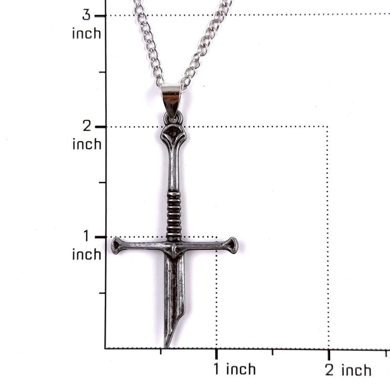 The Lord of the Rings, The Ring on Steel Necklace Chains, 24" Long, 2.5mm Diameter, Beautiful Gold or Silver Color Coating
