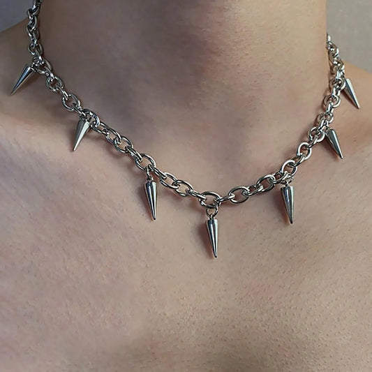 Punk Style Creative Geometric Design Pendant Necklace, Stainless Steel Pendant Necklace, Fashion Jewelry for Men As Gift, Exquisite Chain Jewelry, Durable Fashion Accessory, Punk Style Accessories, Fashionable Accessory