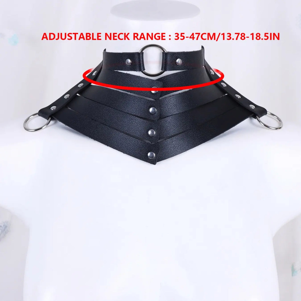 Women's Punk Style PU Leather Choker Necklace, Stackable Clavicle Chain, Halloween Dark Gothic Role Play Accessory, All Season Fashion Costume Prop, Adjustable Choker, Gothic Witch Jewelry