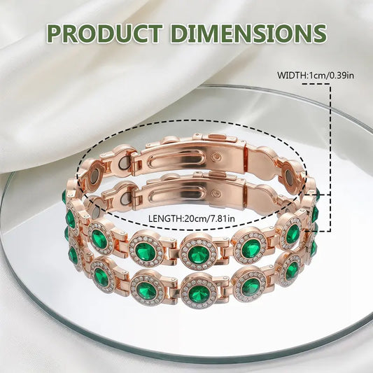 YLNWH Copper Bracelets for Women – Pure Copper Magnetic Bracelet with 3500 Gauss Effective Magnets, Trendy Stack Stretch Bangle, Modern Fashion Accessories, Perfect Valentine’s Day Gift