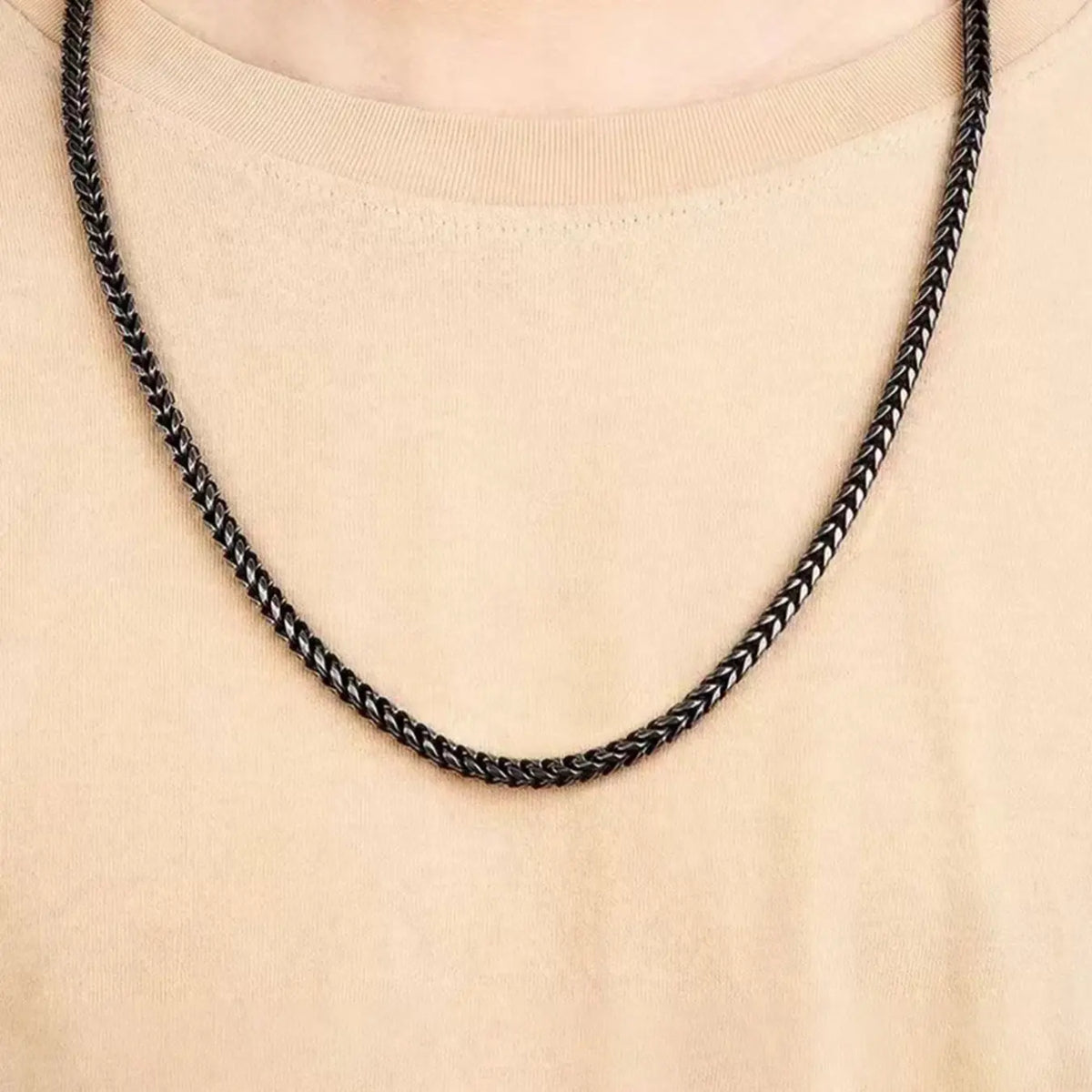Men's Viking Style Vintage Fashion Necklace Stainless Steel Cuban Link Chain, Trendy Hip-Hop Link Design, Party Accessory Gift