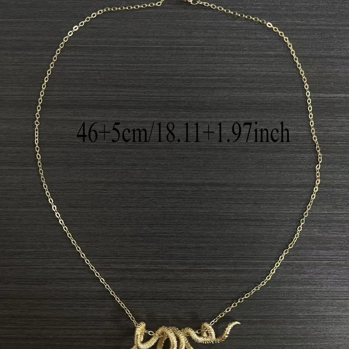 Glittering Golden Silvery Snake Chain Necklace - Edgy Punk Rock Hip Hop Alloy Jewelry - Daring Unique Snake Pendant for Women & Men - Versatile Party Gift - Exquisite Chain Jewelry - Fashionable Jewelry Accessories