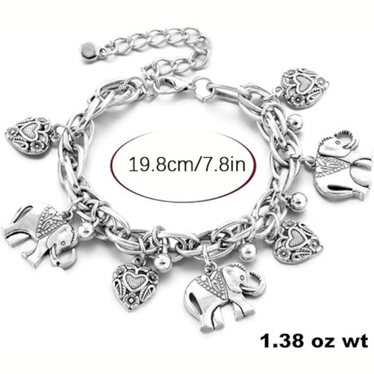 Vibrant Autumn Anklet, Elephant Heart Pendant, Retro Charm, Vintage, Boho, Alloy Chain, Party Style, Trendy Fashionable Accessories, Suitable for Teens and Women, All Seasons, Jewelry, Foot Jewelry