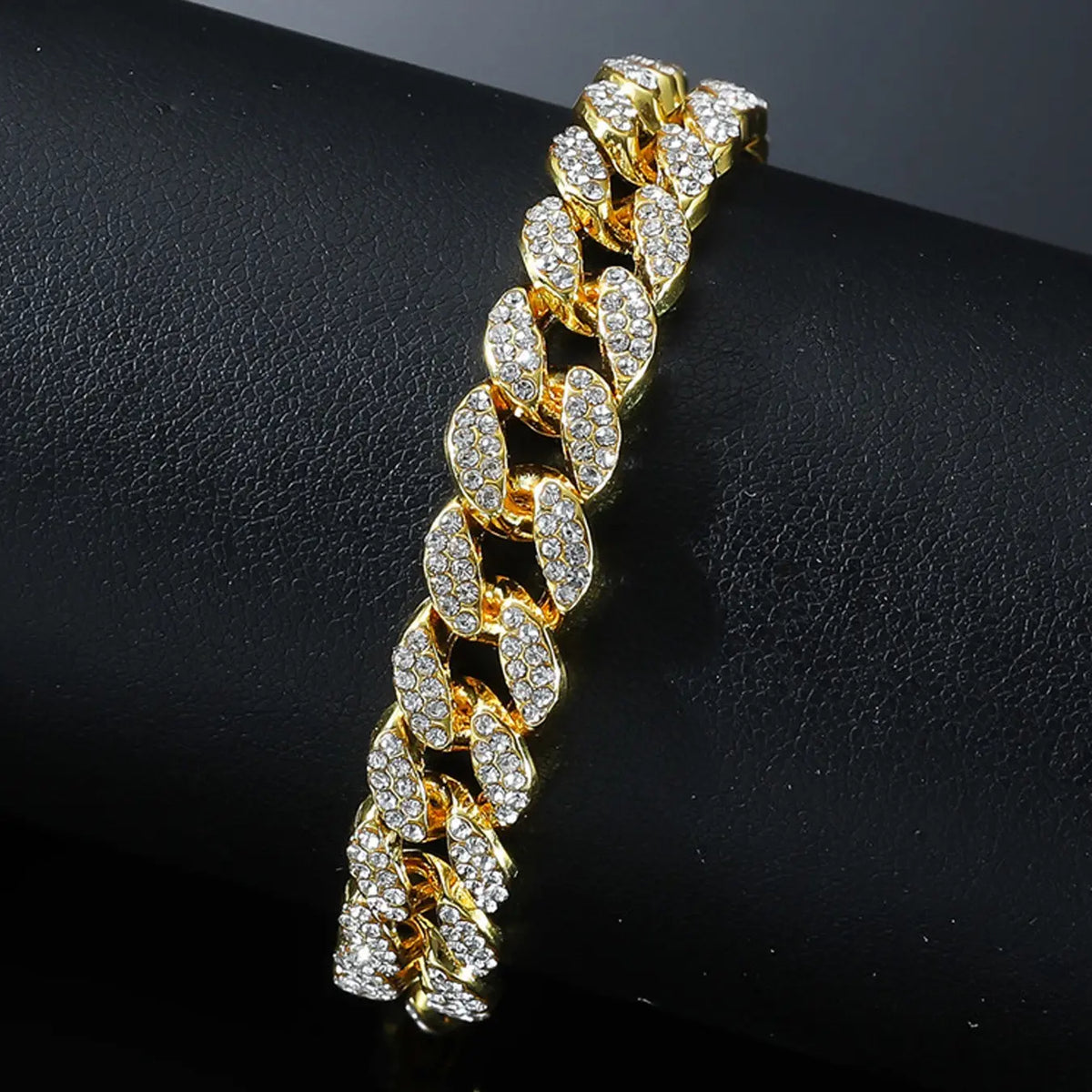 Gold Anklets for Women Waterproof Design Rhinestone Accents Ankle Bracelet Cuban Link Chain Diamond Anklet Foot Jewelry Beach Jewelry for Women Men Unisex Appeal Fashionable Accessory Trendy Fashionable Accessories
