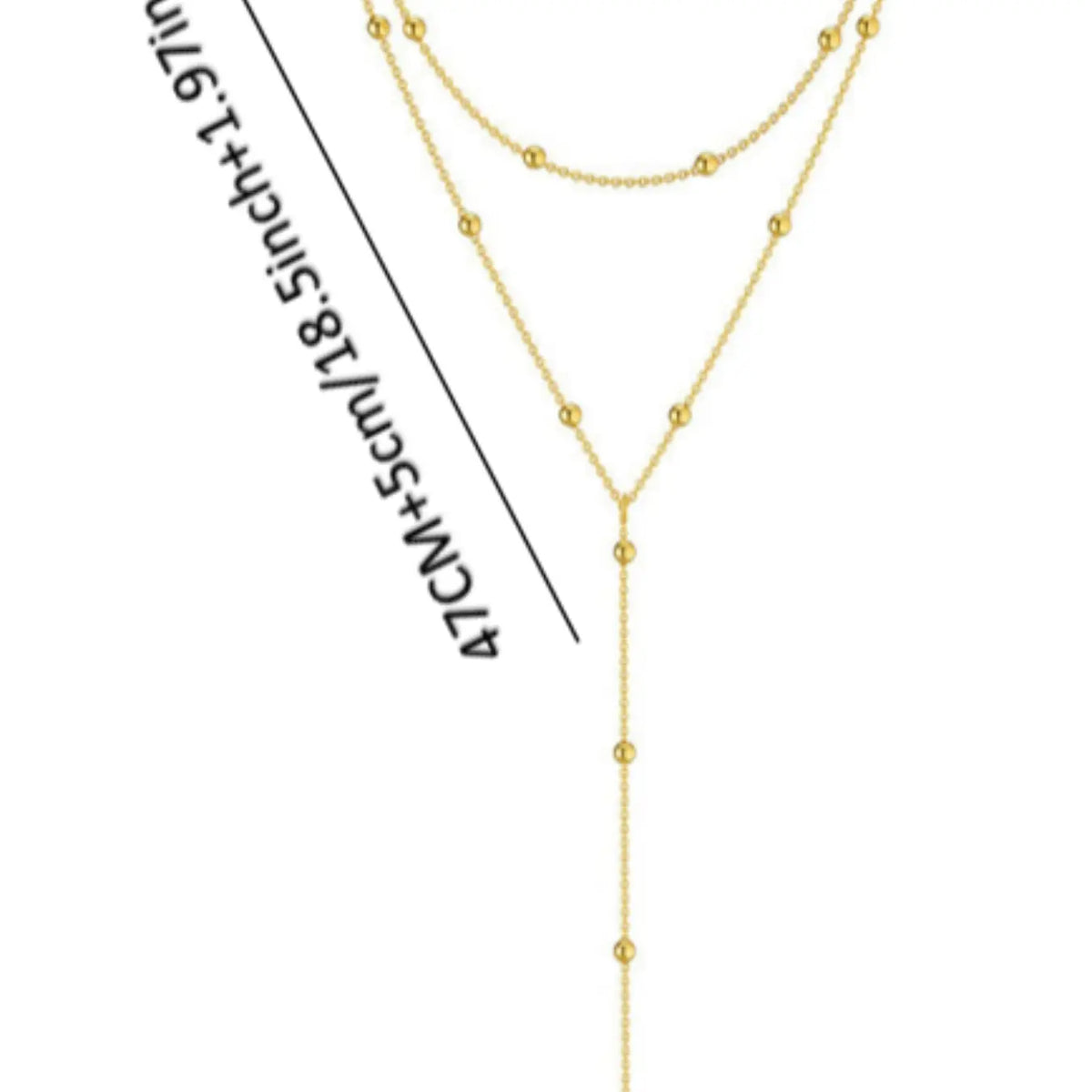 Elegant Y-Shape Necklace with Tassel Bead Design, Fashionable Layered Stackable Clavicle Chain, Versatile Multi-Layer Choker Jewelry, Dainty Layering Jewelry, Modern Versatile Accessories, Trendy Fashionable Accessories, Fashion Accessory Necklace