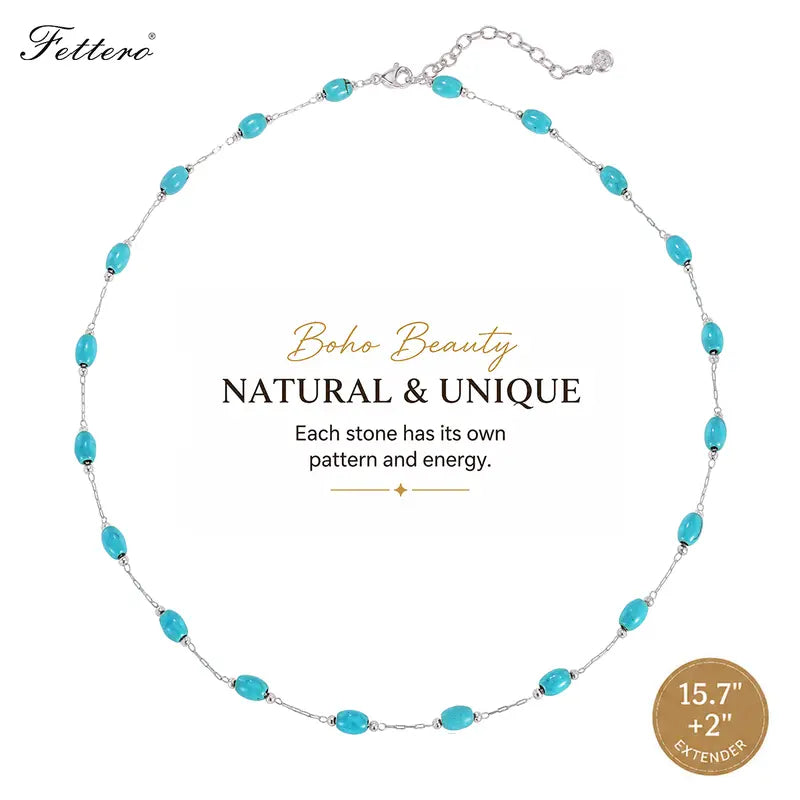Women's  Handmade Brass (Copper Base) Turquoise Beaded Choker Necklace - Gold-Plated for Luxe Look Boho Southwestern Jewelry, Adjustable Comfort-Fit Female Accessory, Summer Beach Gift for Women