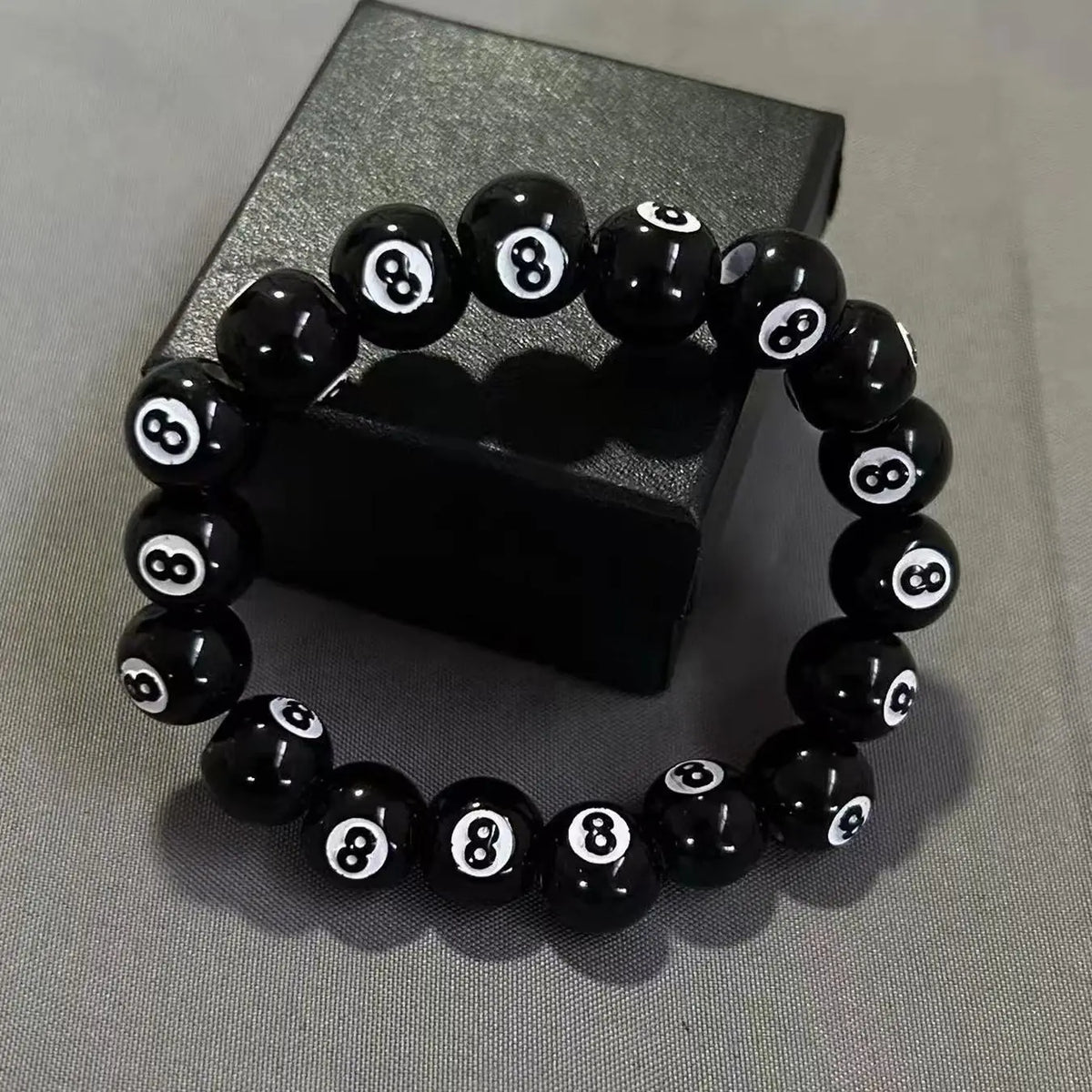 Unisex Billiard Ball Design Beaded Bracelet, Fashionable Jewelry for Party, Daily Decor, Trendy All-match Exquisite Jewelry for Birthday Gift, Beads Bracelets, Fashionable Bracelet Style