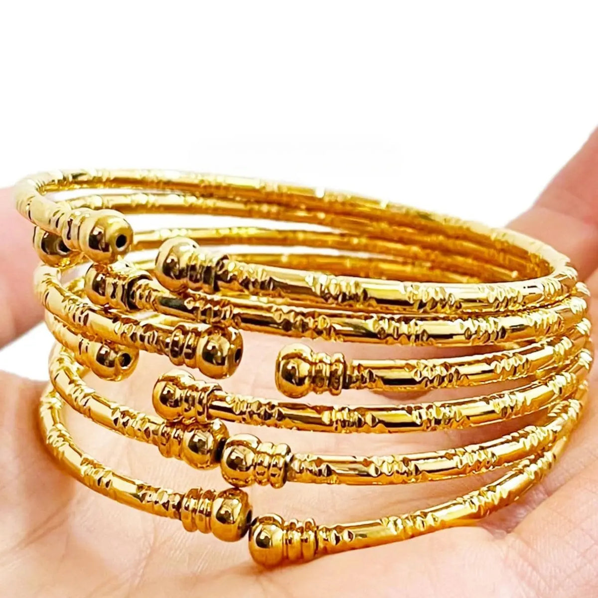 6-Piece Fashion Set, Stylish Women's Clothing Collection, Perfect for Daily Wear & Special Occasions, Trendy for All Seasons, Bangle Bracelet Set, Fashionable Bangles, Cuff Bracelet Set, Cuff Bangles Bracelets