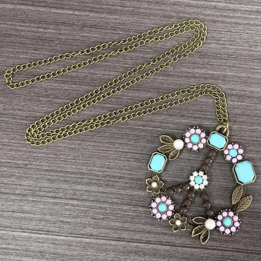 Mother's Day Gift Vintage Bohemian Style Floral Design Necklace, Fashion Jewelry for Party, Daily Clothing Decor, Trendy All-match & Exquisite Jewelry for Birthday Gift, Boho Style Necklace, Boho Necklaces