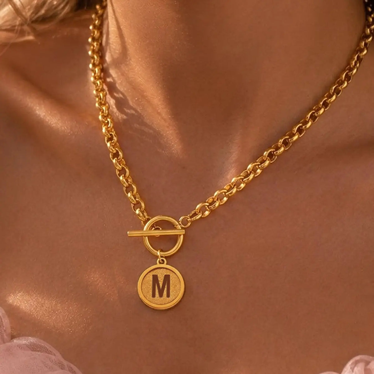 Fashion Heart Initial Letter Pendant Necklace for Women, Dainty Initial Necklaces, Fashion for Party, Daily Clothing Decor, Decorative Necklace, Trendy All-match & Exquisite Jewelry for Birthday Gift