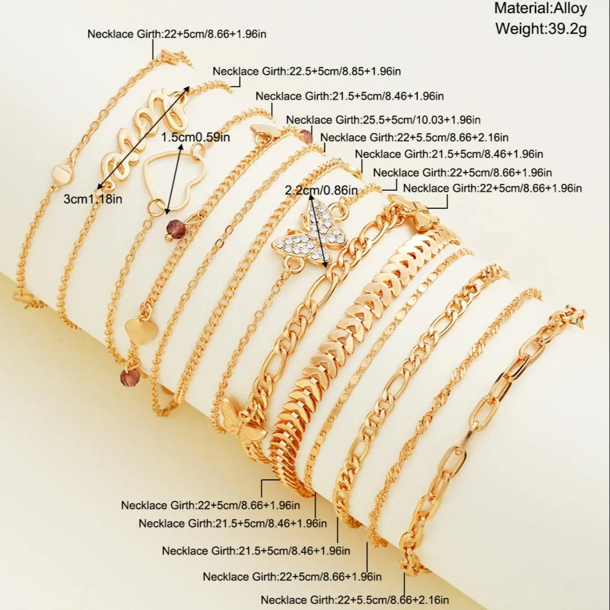 Women's Elegant Butterfly & Heart & Letter Design Adjustable Anklet, Fashion Rhinestones Decor Jewelry for Party, Daily Decor, Trendy All-match, Elegant Fashion Accessories & Exquisite Jewelry for Gift, Elegant Accessory