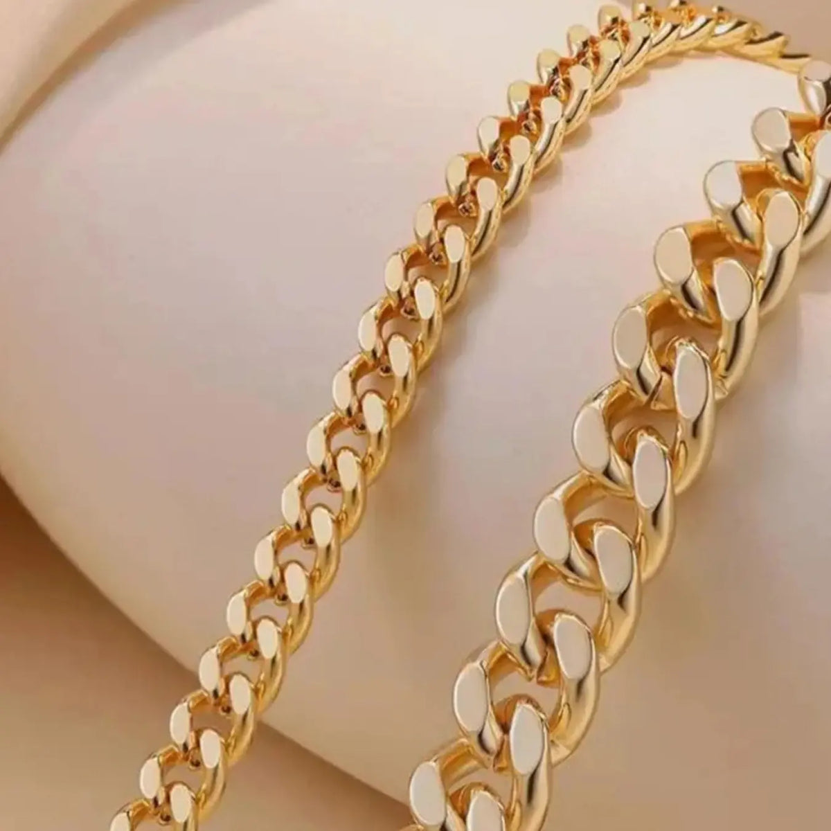 Women's Waterproof Cuban Link Anklet Set, Trendy Multi-Layered Large Ankle Bracelets, Elegant Fashion Jewelry Gift, Stylish Accessory