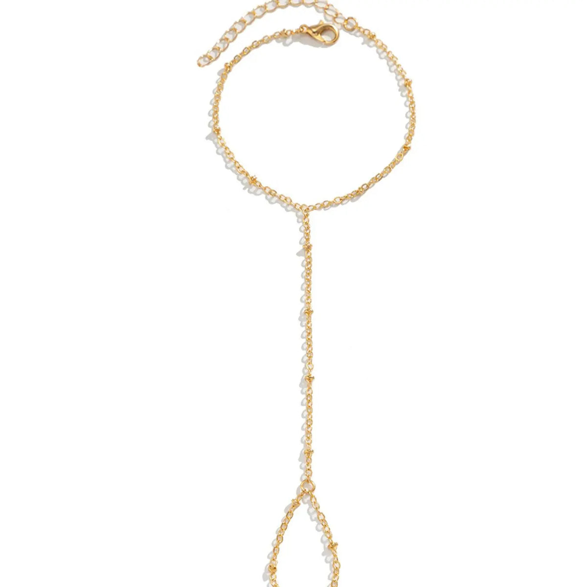 Women Gold Hand Chain Bracelet Ring, Minimalist Bar Bead Finger Bracelet Hand Jewelry for Wedding Party Daily Wear, Alloy Chain Bracelet Jewelry Bracelets