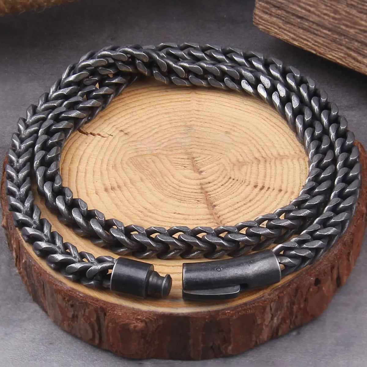 Men's Viking Style Vintage Fashion Necklace Stainless Steel Cuban Link Chain, Trendy Hip-Hop Link Design, Party Accessory Gift