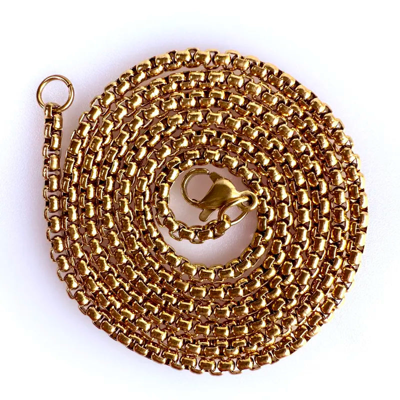 The Lord of the Rings, The Ring on Steel Necklace Chains, 24" Long, 2.5mm Diameter, Beautiful Gold or Silver Color Coating