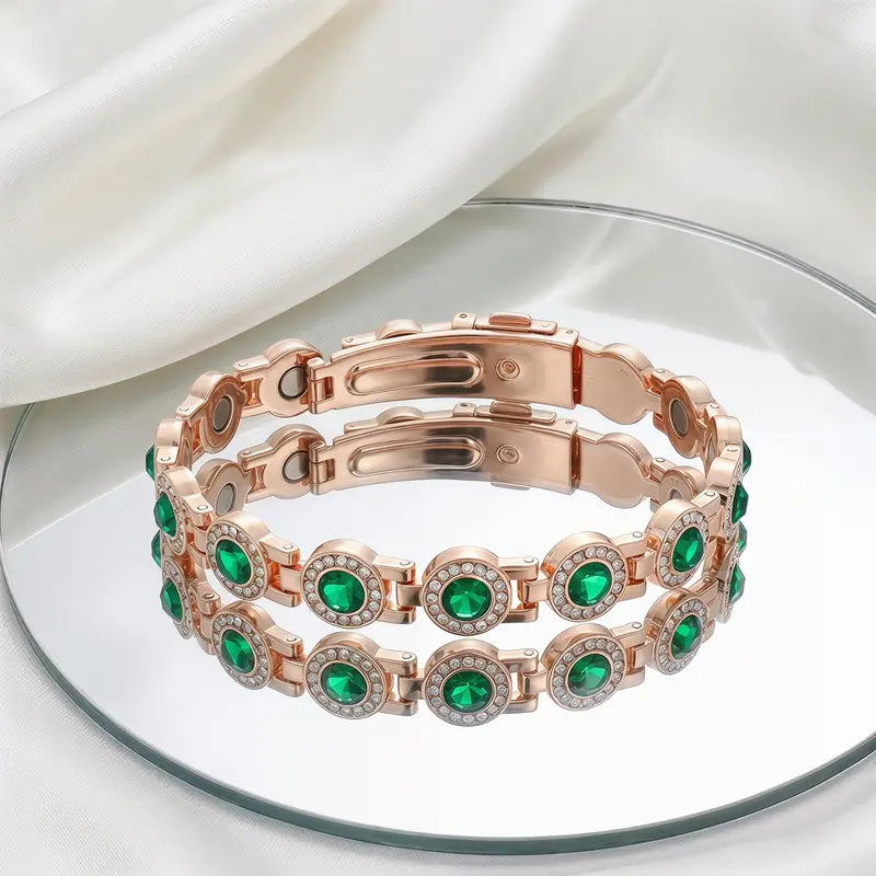YLNWH Copper Bracelets for Women – Pure Copper Magnetic Bracelet with 3500 Gauss Effective Magnets, Trendy Stack Stretch Bangle, Modern Fashion Accessories, Perfect Valentine’s Day Gift