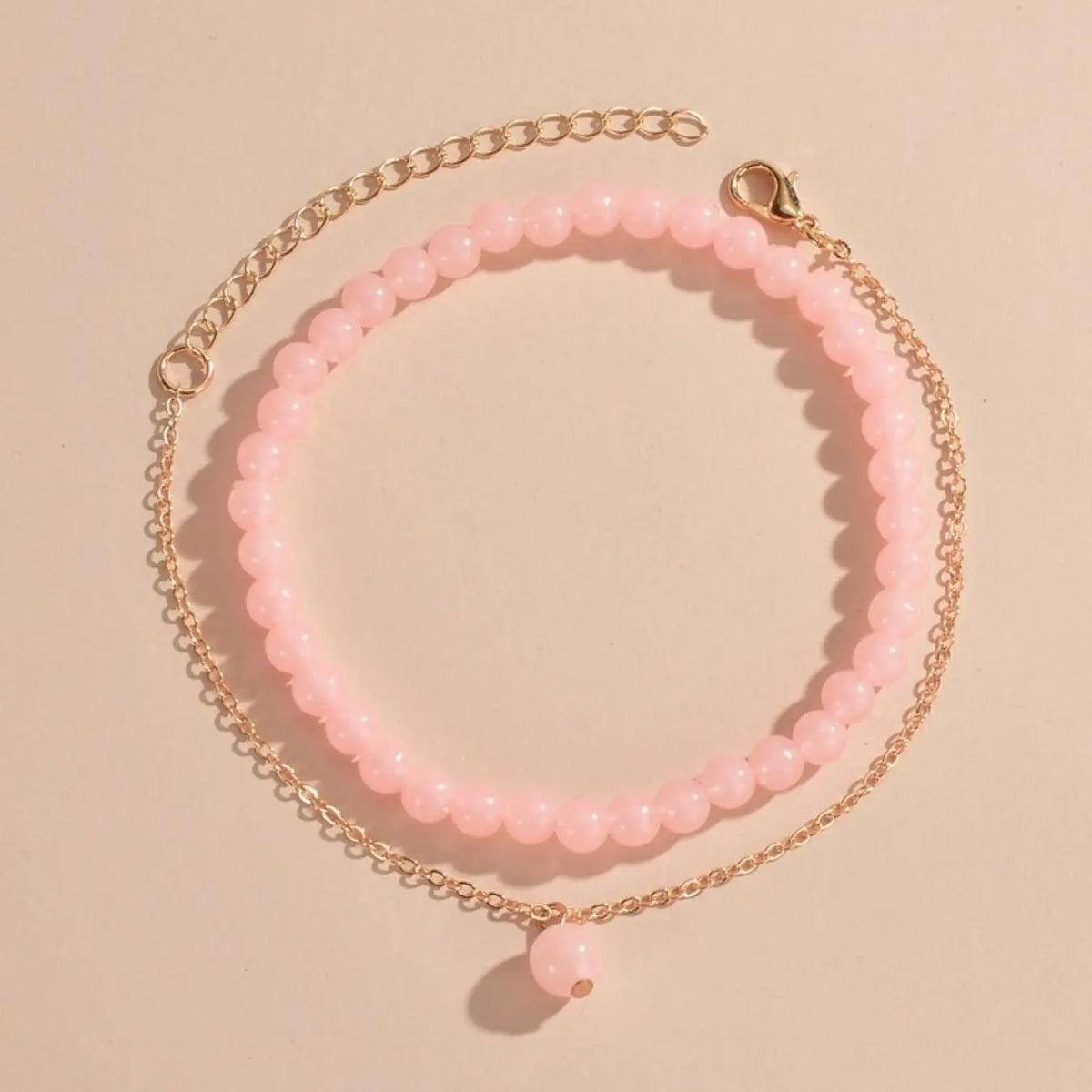 New Trend Creative Glow in The Dark Design Beaded Anklet, 2counts Fashionable Jewelry for Women & Girls, Party, Daily Jewelry Accessories for Birthday Gift, Dainty Layered Anklet