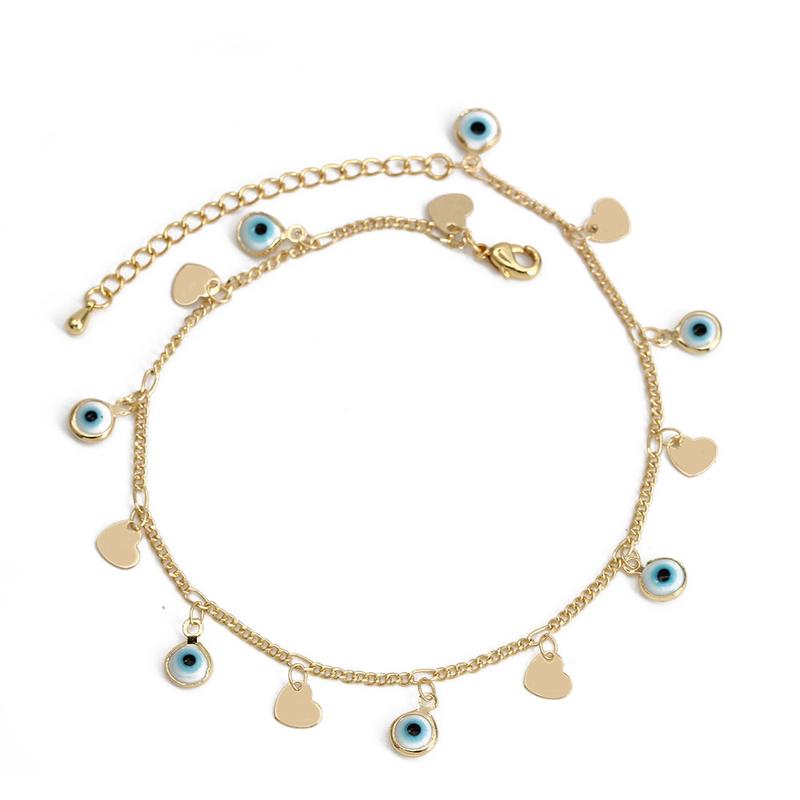 Women's Irregular Evil Eye Enamel Anklet - Trendy Jewelry, Anklets for Women, Sports & Outdoor Beach Accessory for Everyday Use